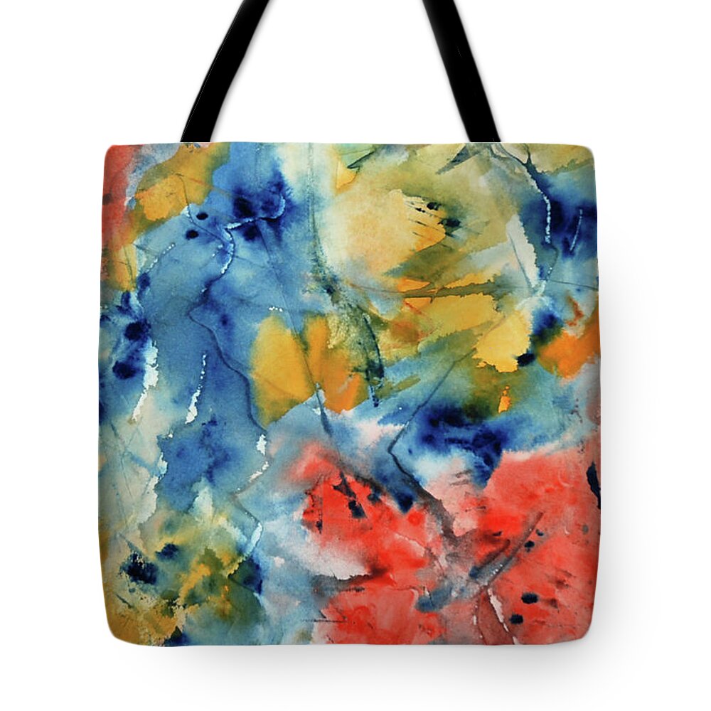 Watercolor Tote Bag featuring the painting Dance to the Music by Dick Richards