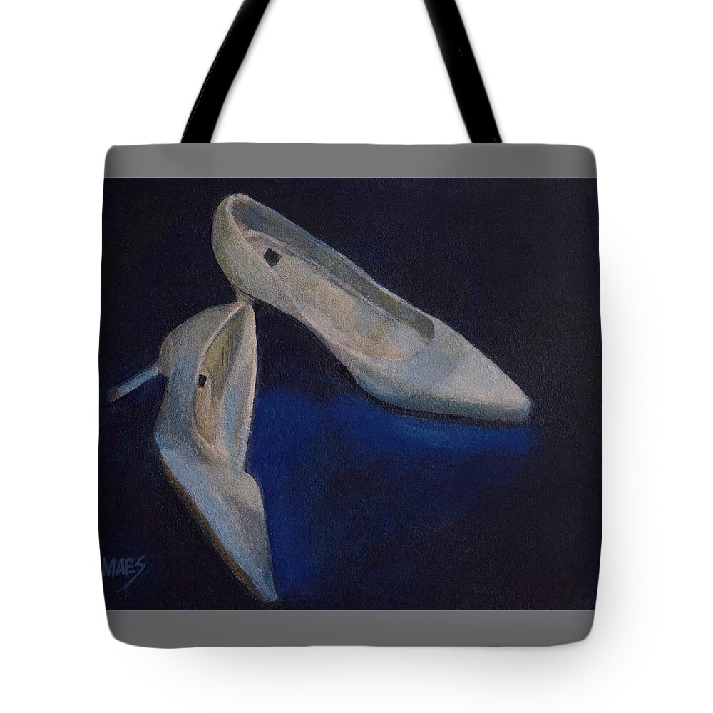 Walt Maes Tote Bag featuring the painting Danced all night by Walt Maes