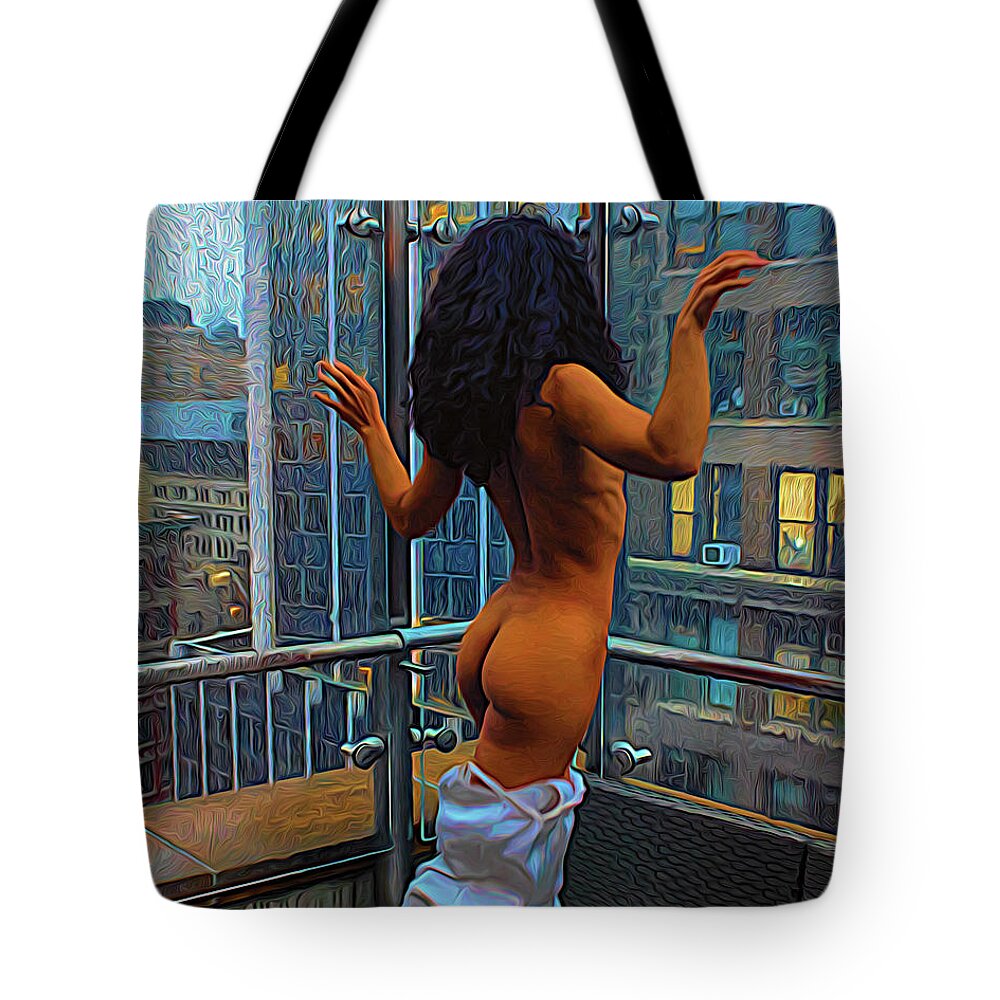 Dancing Tote Bag featuring the photograph Dancing in the Rain #3 by Alan Goldberg