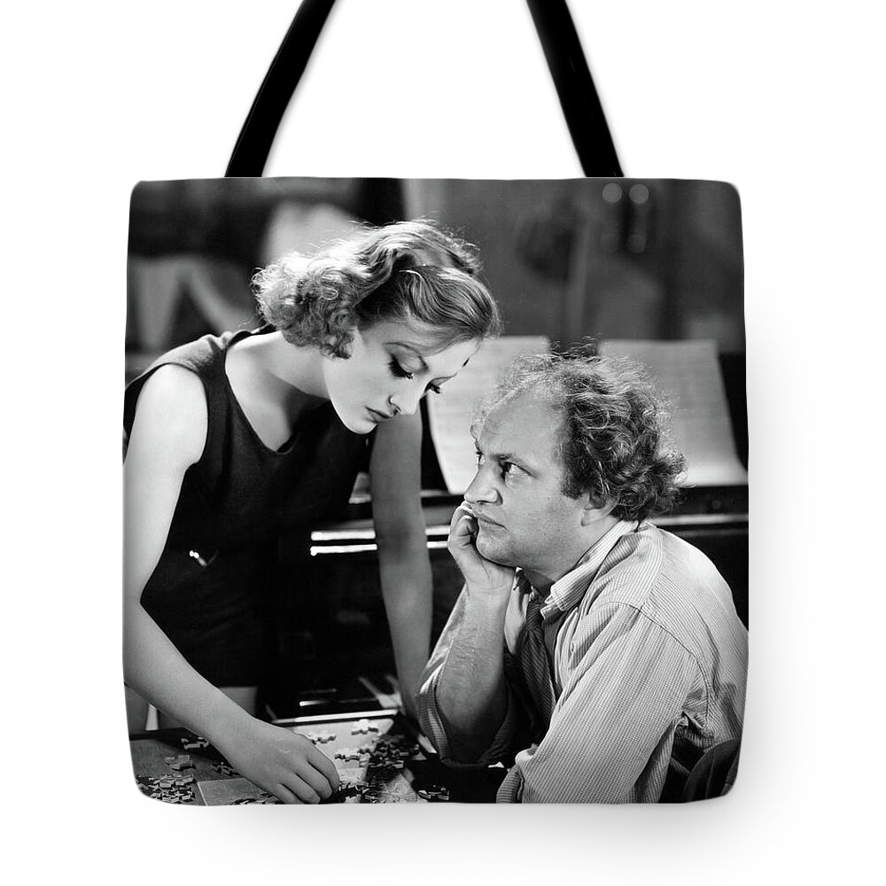 Old Hollywood Tote Bag featuring the photograph Dancing Lady 1933 Joan Crawford Larry Fine by Sad Hill - Bizarre Los Angeles Archive