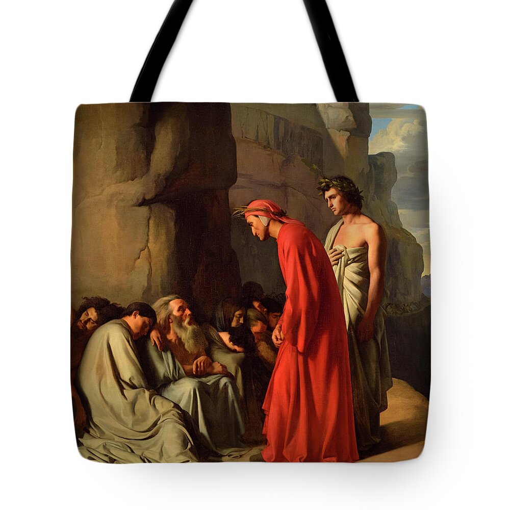Dante in Hell Tote Bag by Hippolyte Flandrin - Pixels