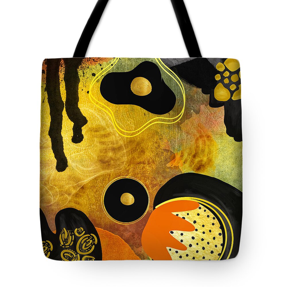 Contemporary Art Tote Bag featuring the mixed media Dao by Canessa Thomas