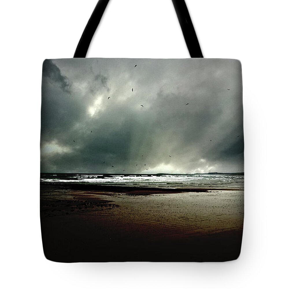 Landscape Tote Bag featuring the digital art Dark Glory by Chris Armytage