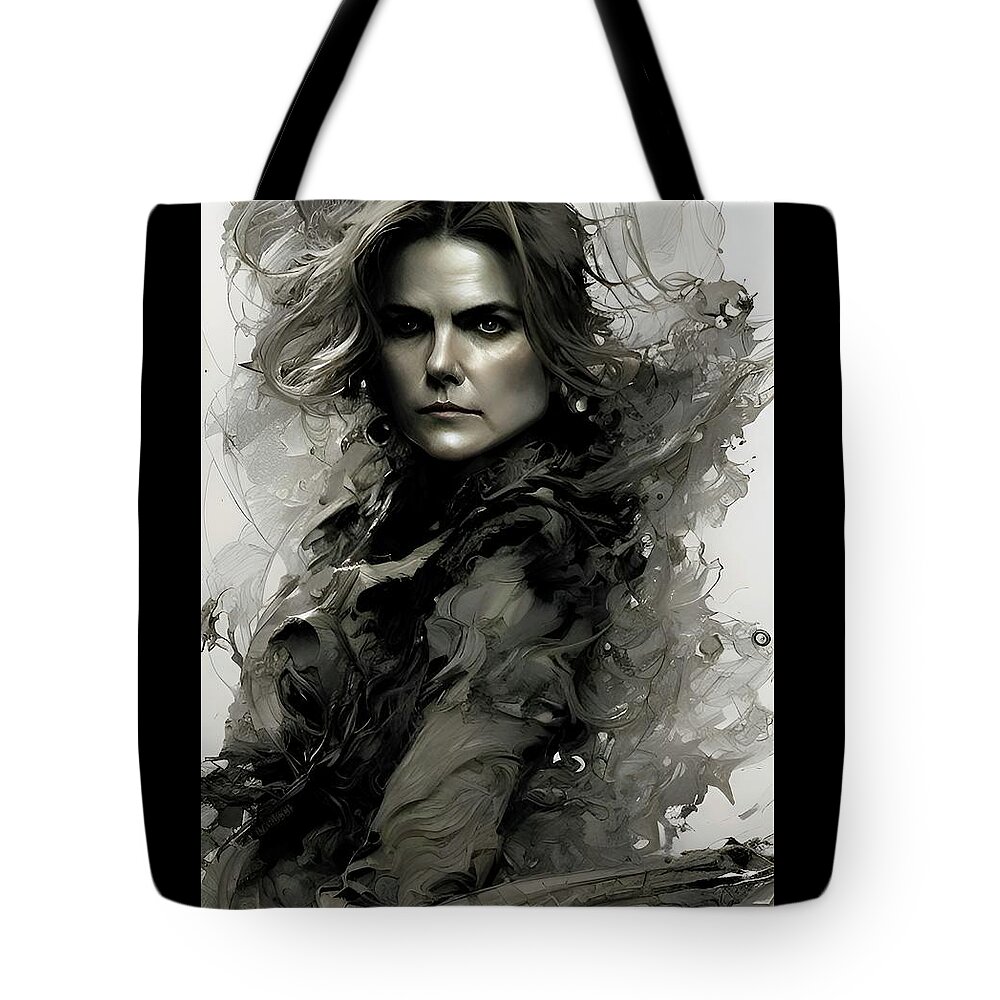 Keri Russell leather tote bag