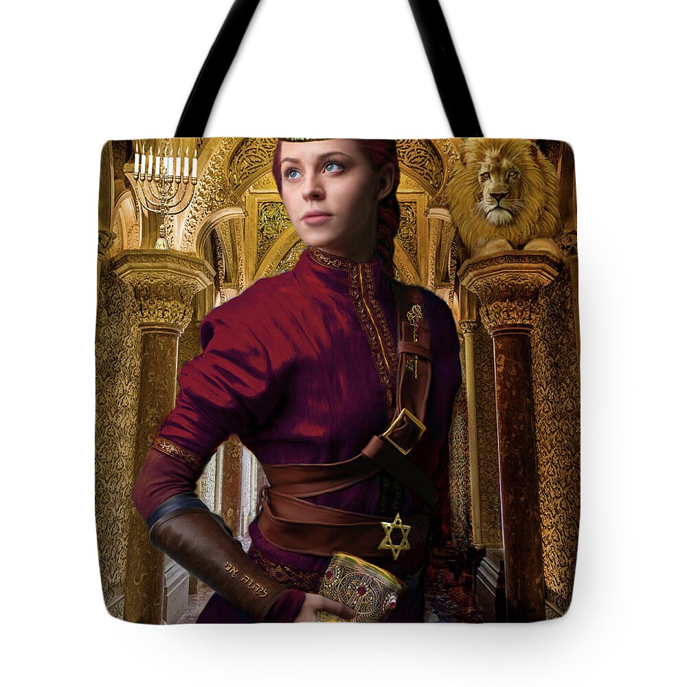 King Tote Bag featuring the digital art Daughter of The King 1 by Constance Woods