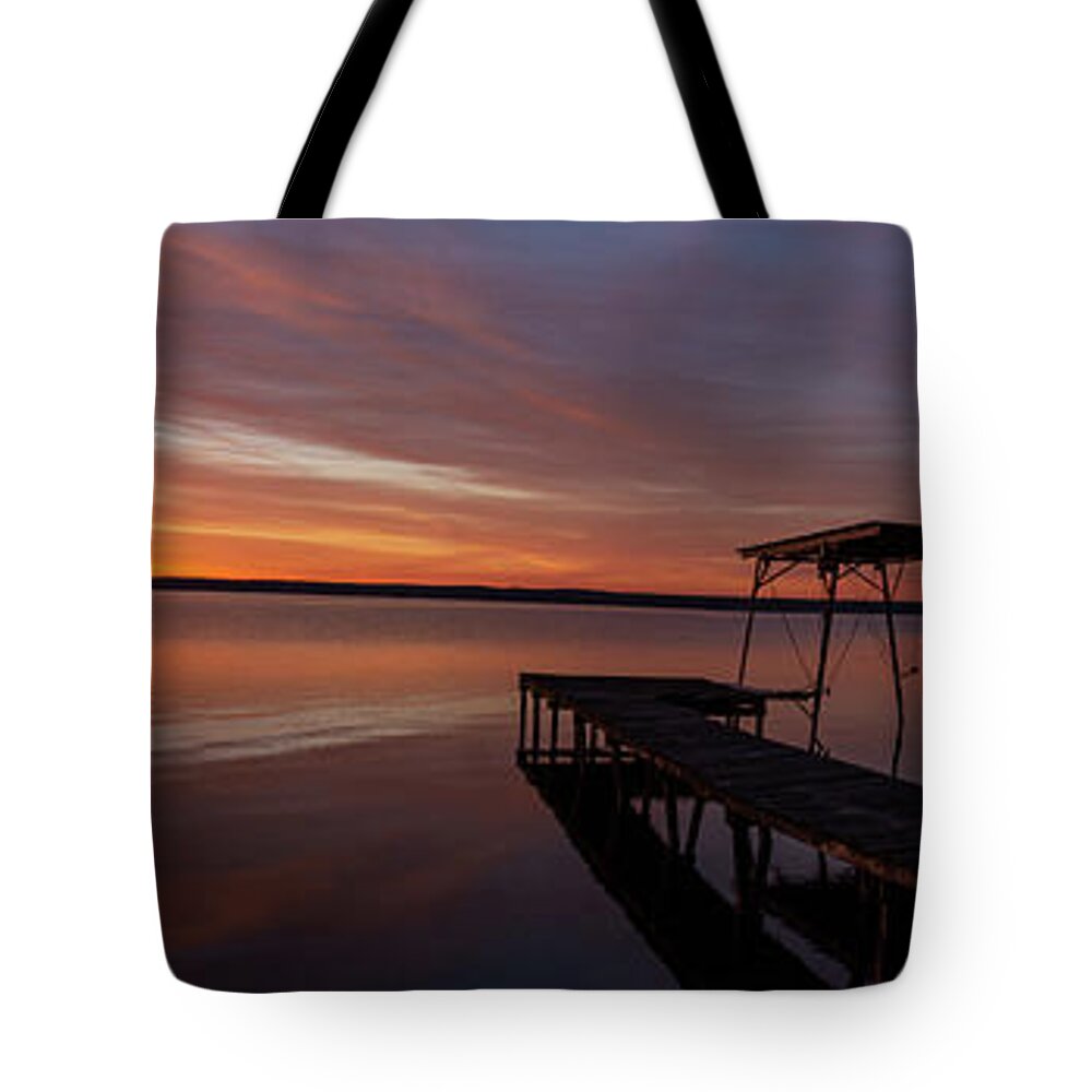 Dawn Tote Bag featuring the photograph Dawn Panorama by William Norton