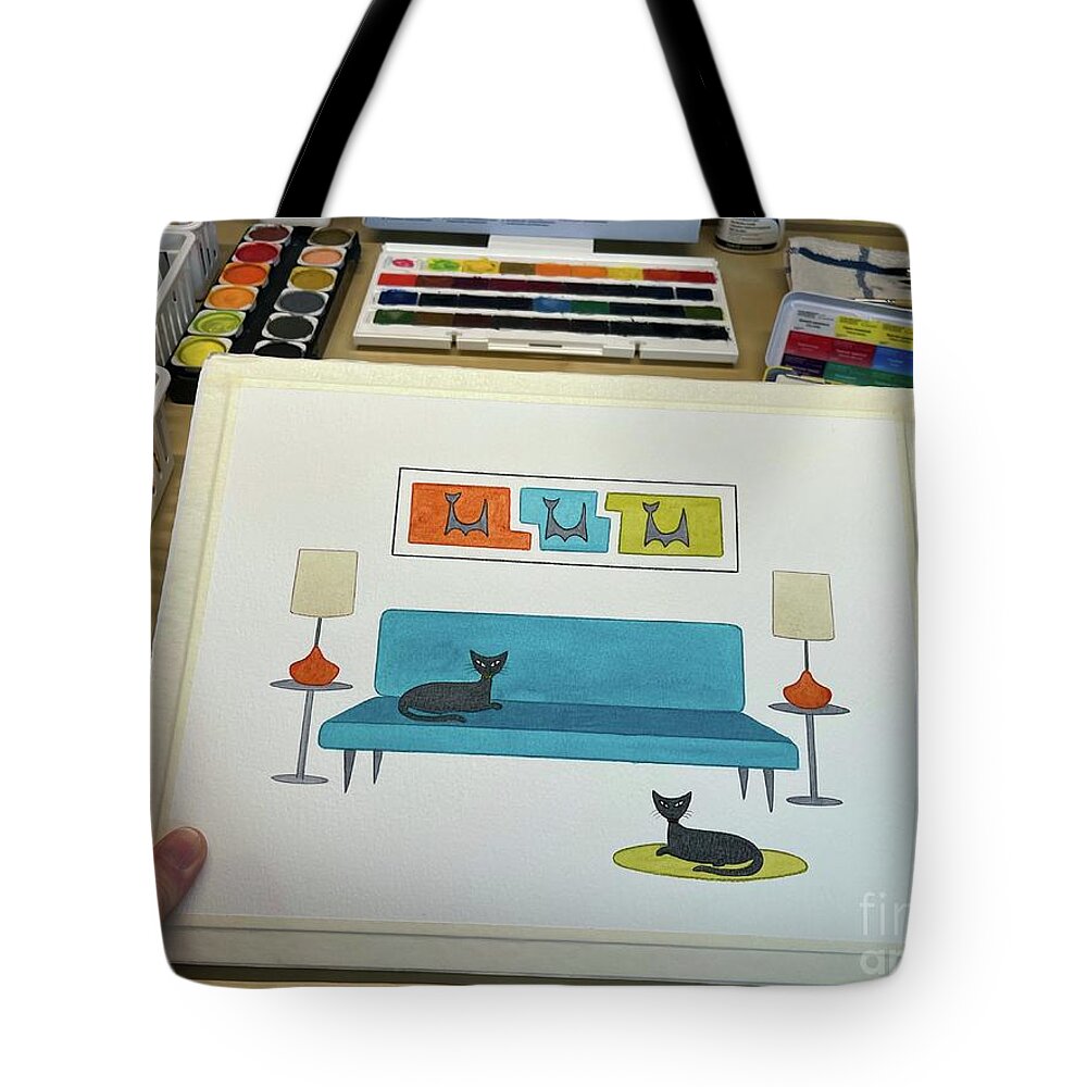  Tote Bag featuring the painting Day 92 Watercolor by Donna Mibus