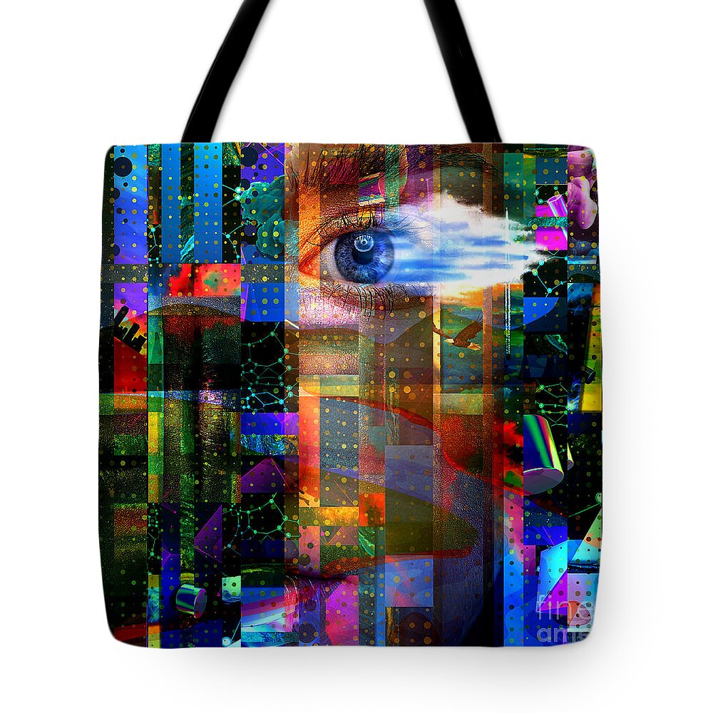 Daydreamer Tote Bag featuring the digital art Day Dreamer by Tina Mitchell