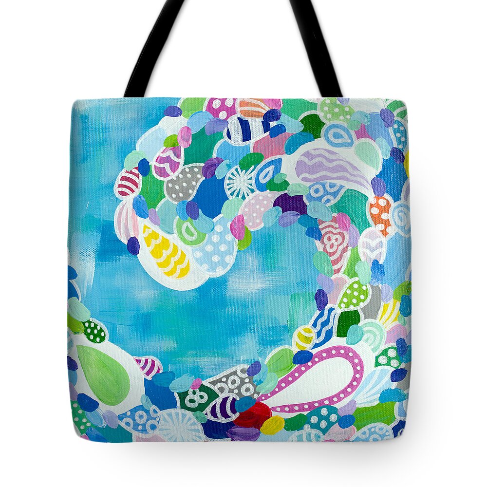 Wave Tote Bag featuring the painting Daybreak by Beth Ann Scott
