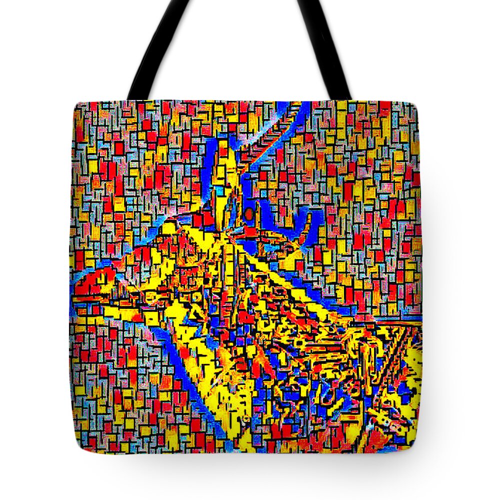 Deer Tote Bag featuring the digital art Dear Impressions by Ally White