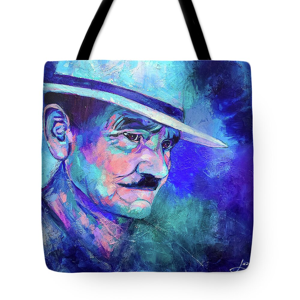 Bold Portrait Painting Tote Bag featuring the painting Dear Old Man by Luzdy Rivera