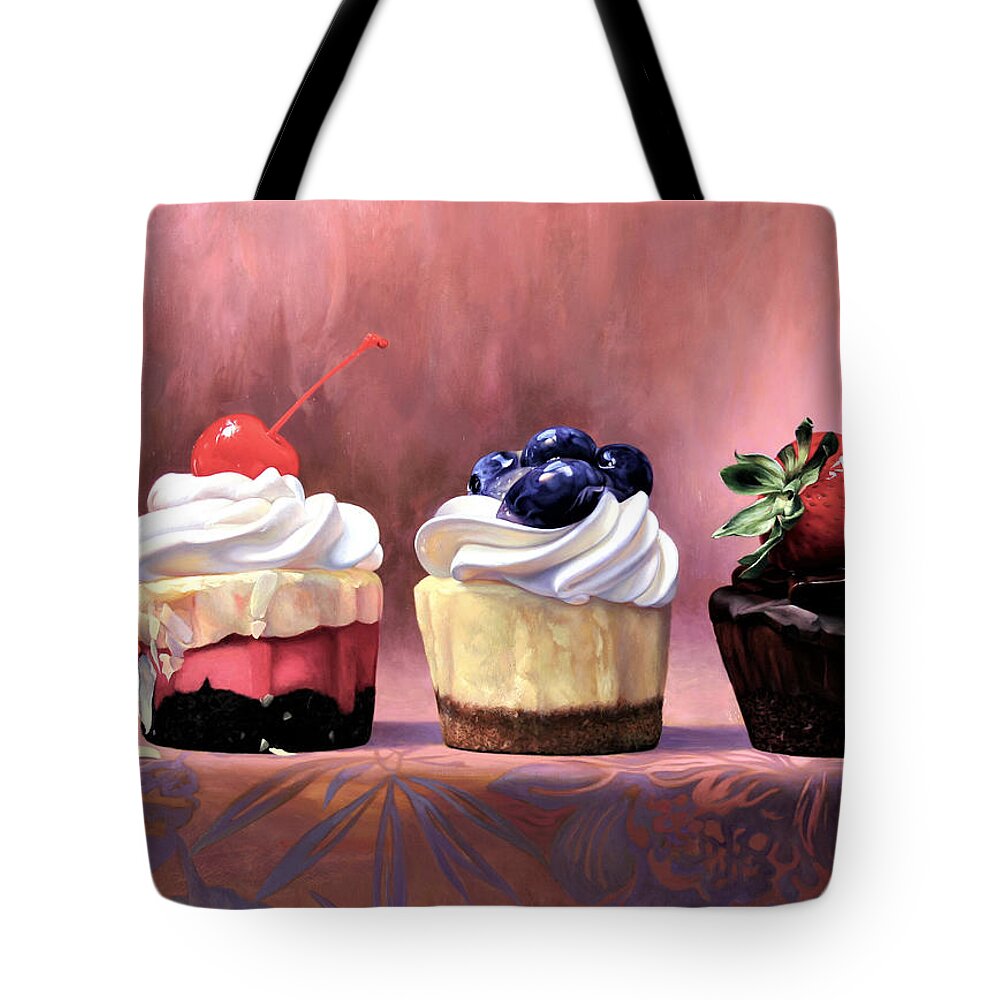 Mini Cheesecakes Tote Bag featuring the painting Debutantes - detail by Bruno Capolongo