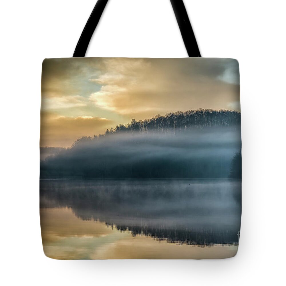 Fog Tote Bag featuring the photograph December Dawn at the Lake by Thomas R Fletcher
