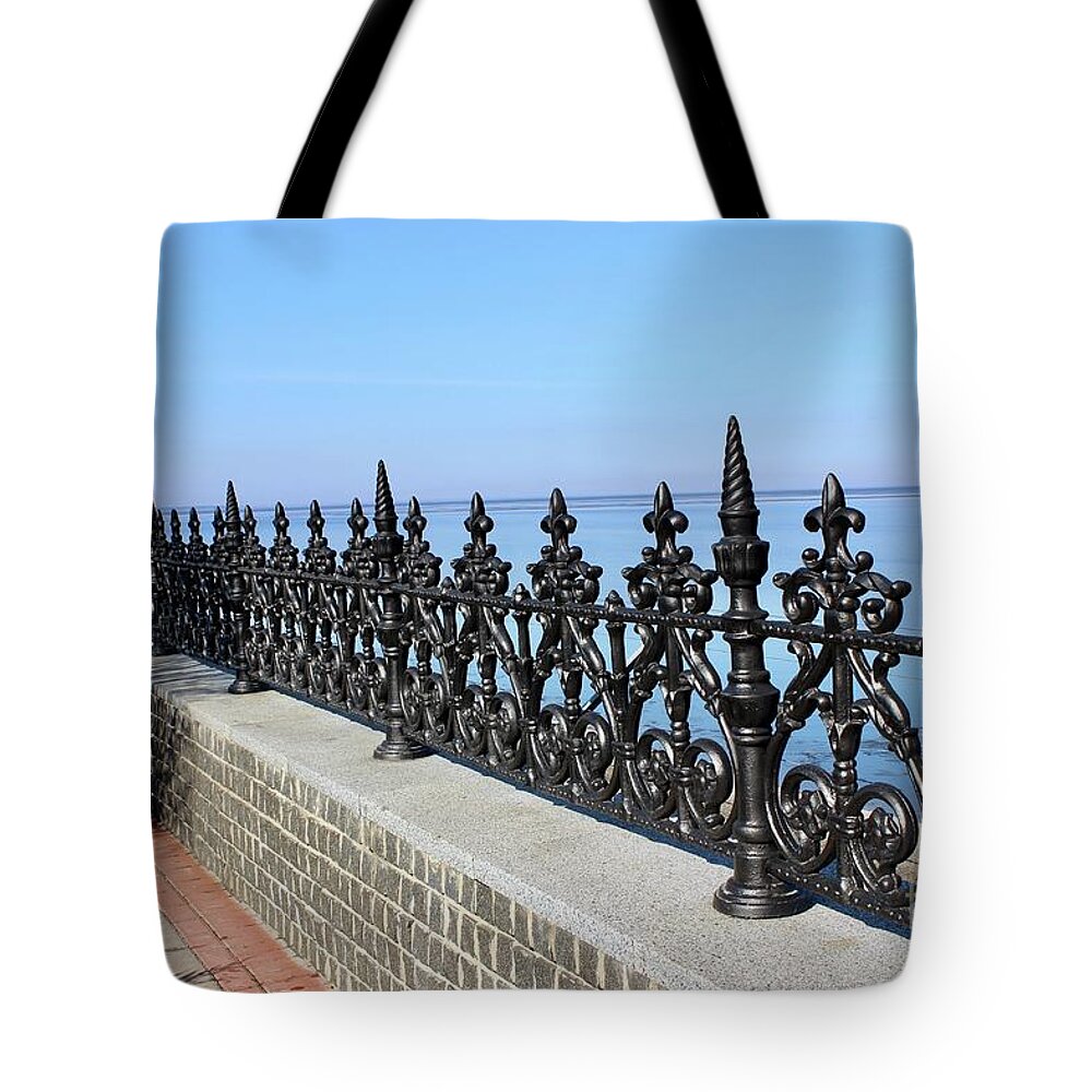  Tote Bag featuring the photograph Decorative fence by Annamaria Frost