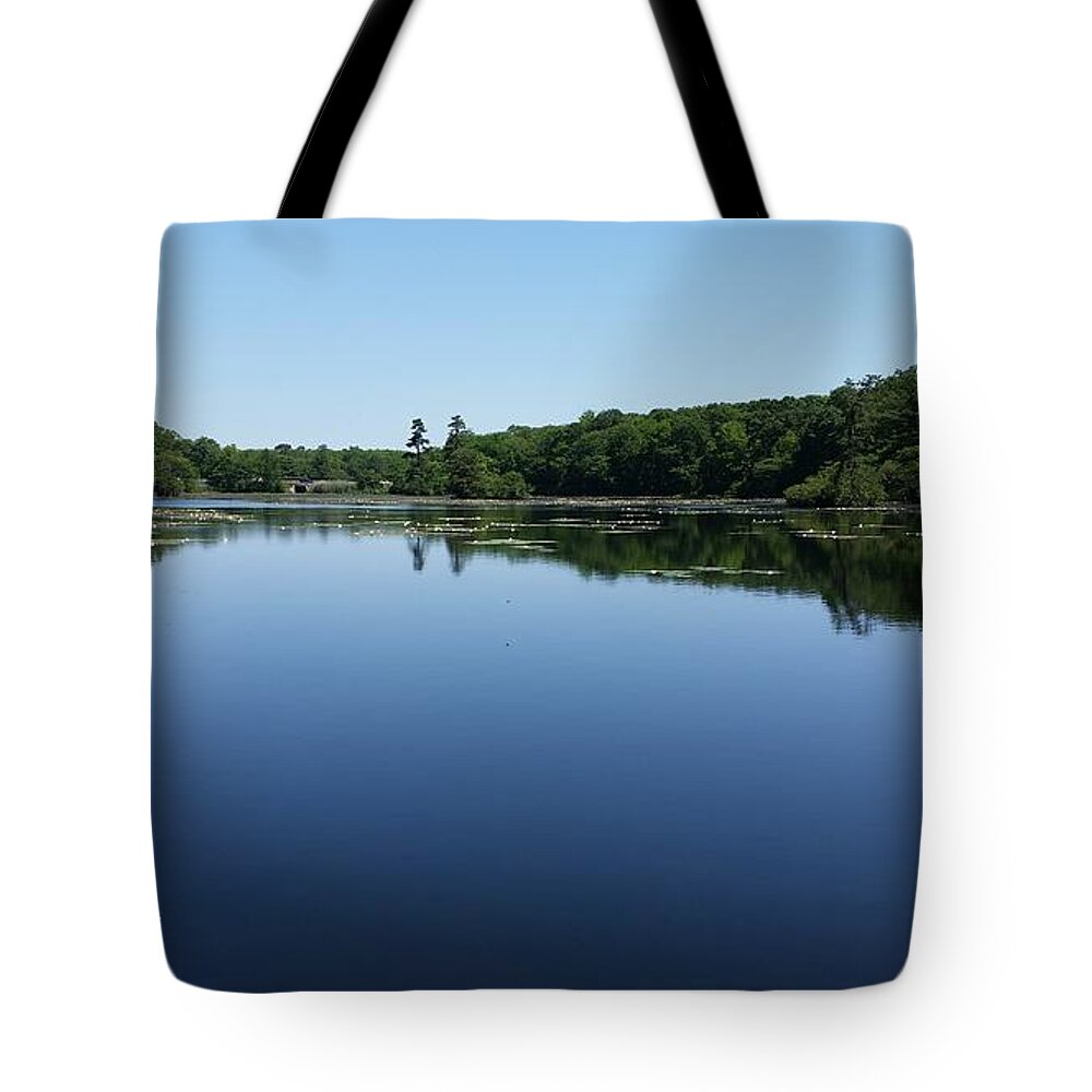 Lake Tote Bag featuring the photograph Deep Blue West Lake Reflection by Stacie Siemsen