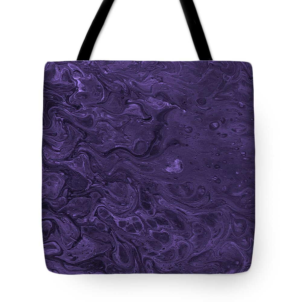 Deep Purple Tote Bag featuring the painting Deep Purple by Abstract Art