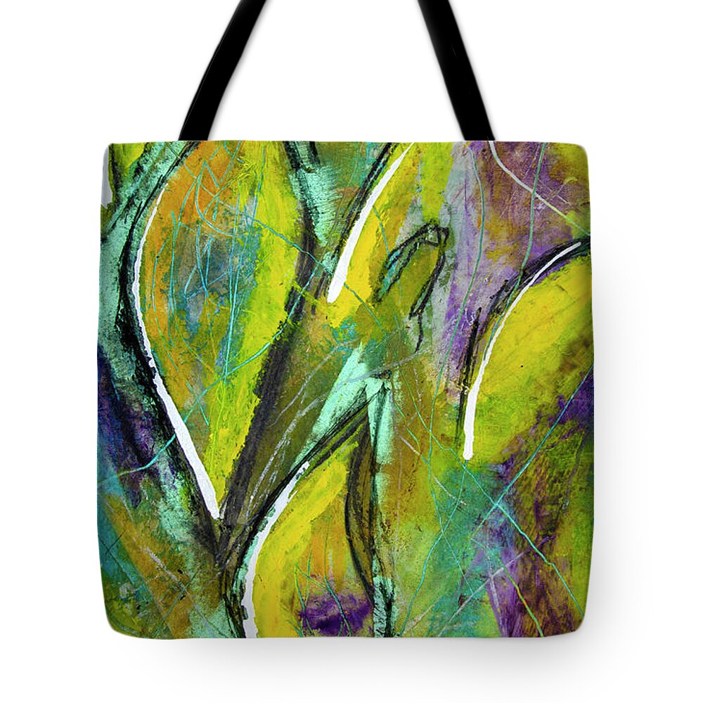 Hamont Tote Bag featuring the painting Des Fleurs by Anita Thomas