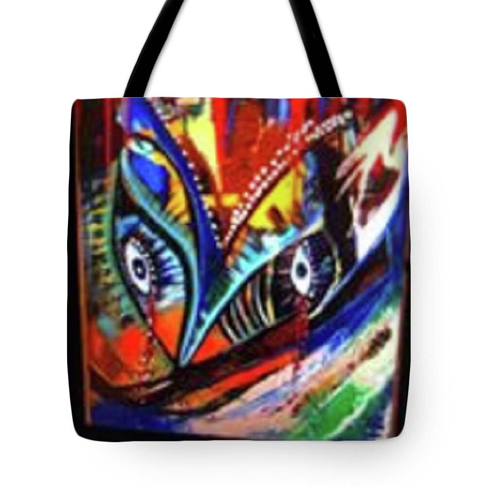 Caribbean Tote Bag featuring the painting Deseriti by Cherry Stewart Joseph