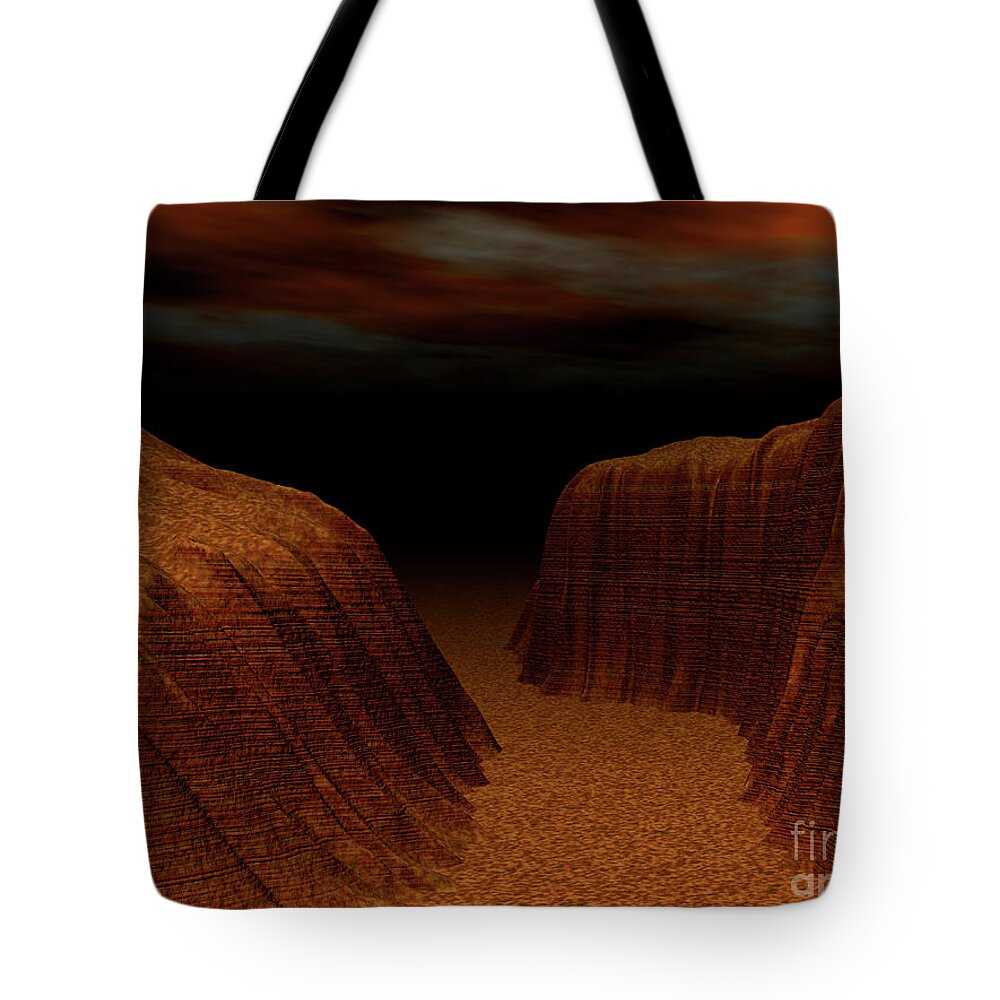 Desert Tote Bag featuring the digital art Desert at Night by Phil Perkins