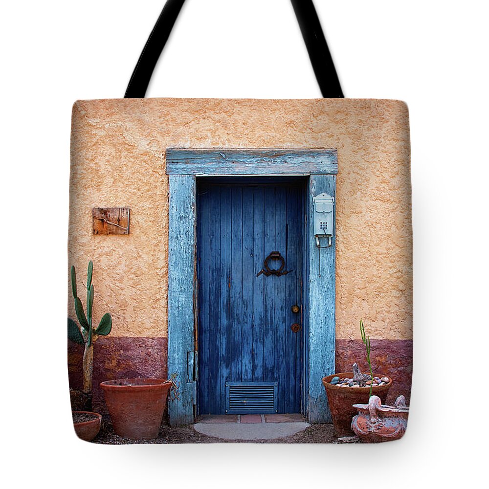 Doors Tote Bag featuring the photograph Desert Blue by Carmen Kern