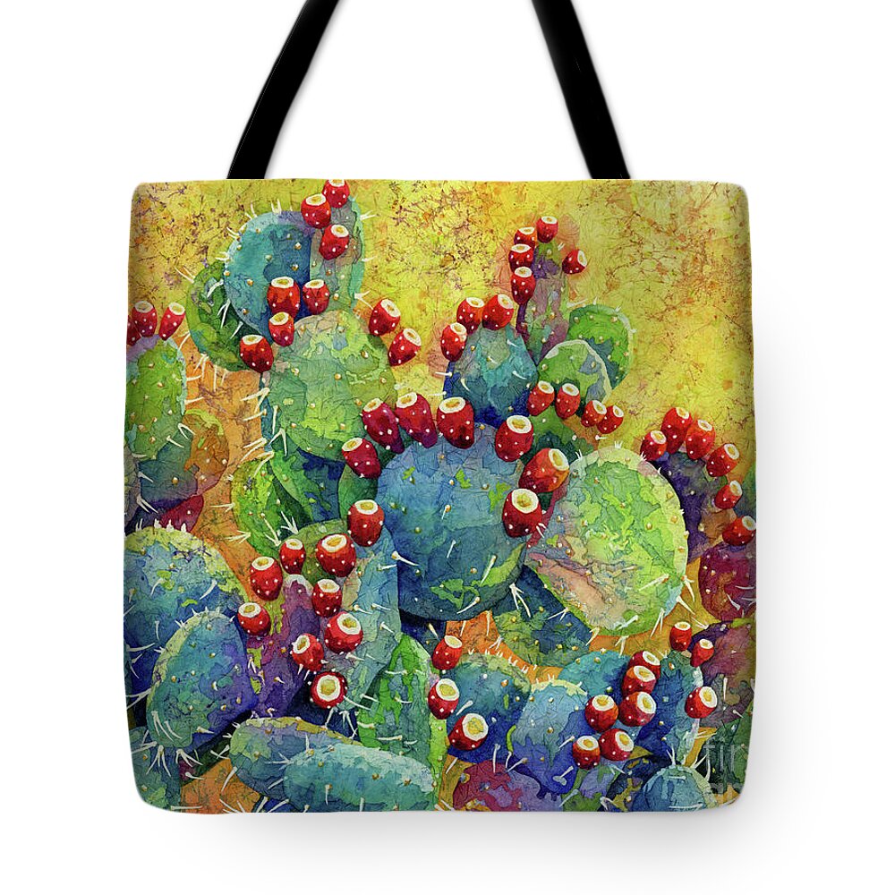 Cactus Tote Bag featuring the painting Desert Gems by Hailey E Herrera