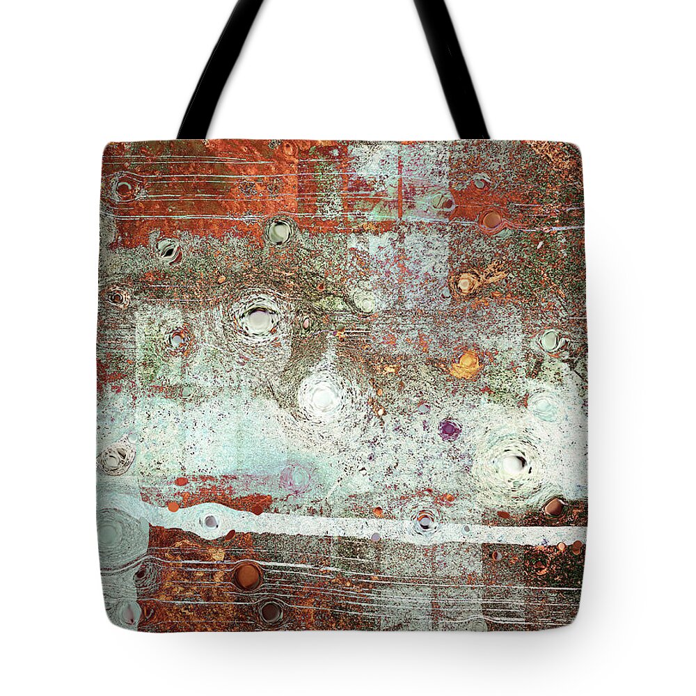 Abstract Tote Bag featuring the digital art Desert Geological Rock Formations HZ V4 by Sandra Selle Rodriguez