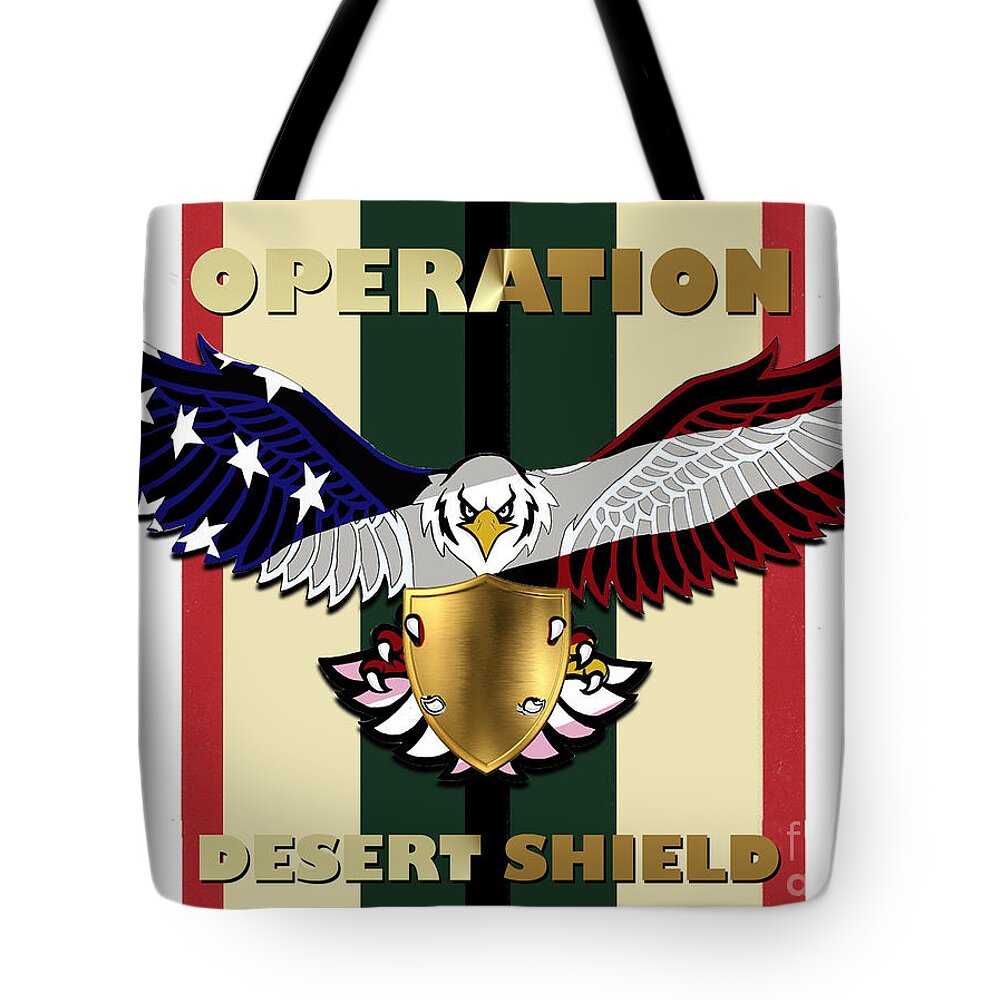 Ods Tote Bag featuring the digital art Desert Shield by Bill Richards