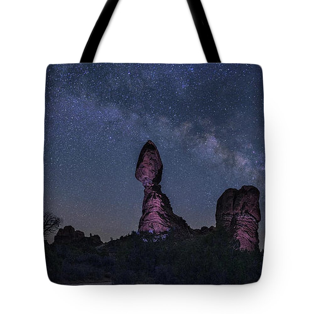 Utah Tote Bag featuring the photograph Desert Stars by Robert Fawcett