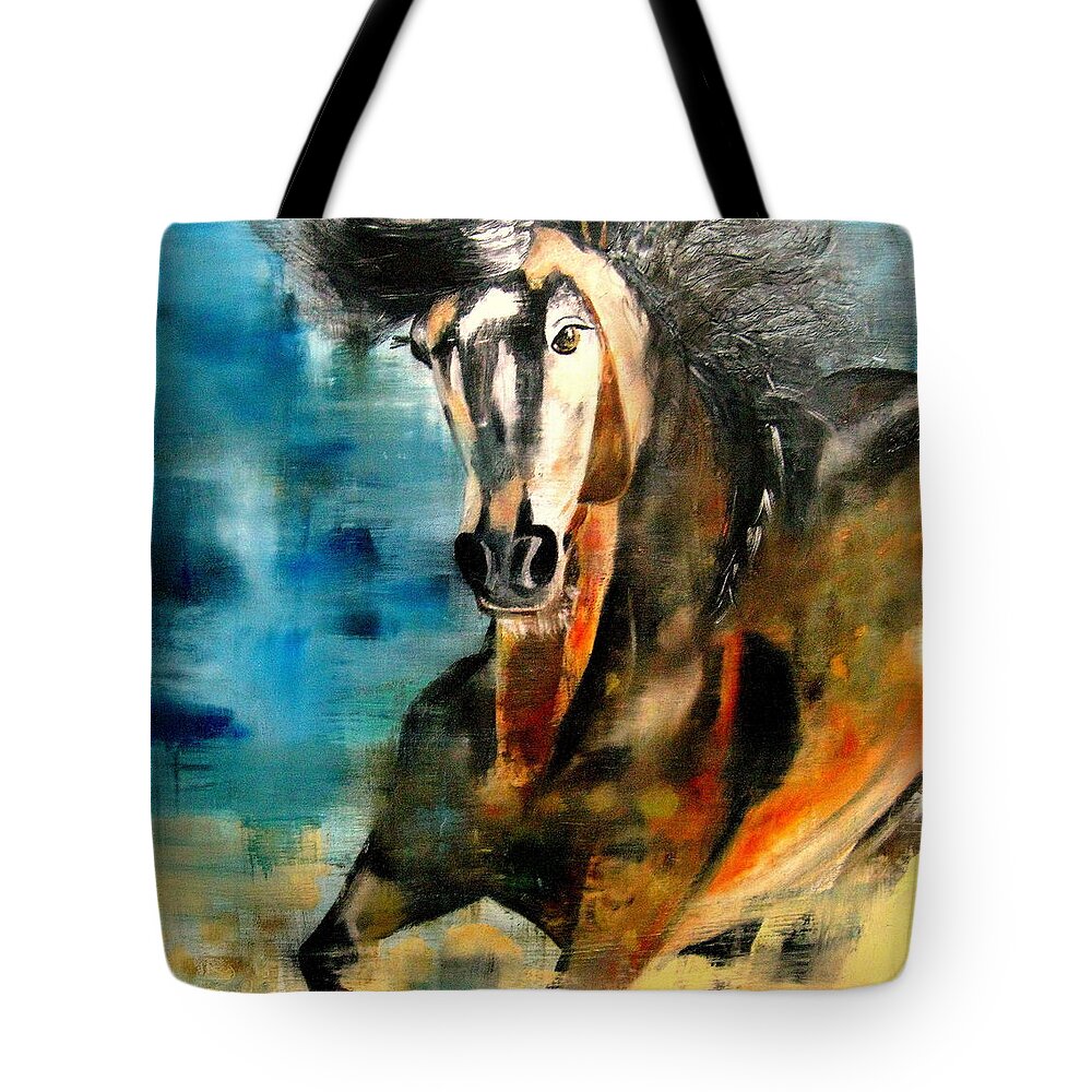 Africa Tote Bag featuring the painting Desert Wild by Kowie Theron
