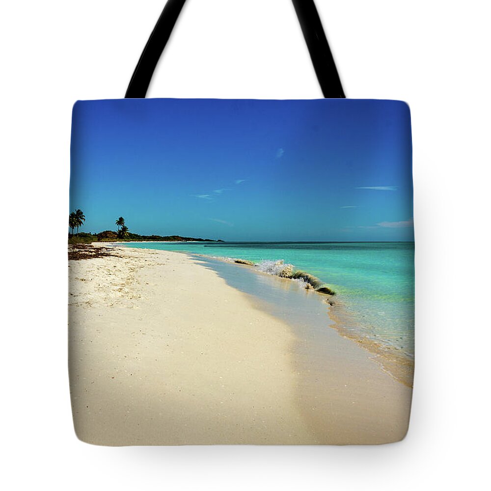 Atlantic Tote Bag featuring the photograph Deserted Beach - Bahia Honda State Park - Florida by Sandra Foyt