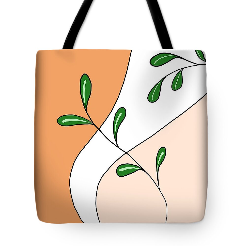 Abstract Tote Bag featuring the digital art Design 222 by Lucie Dumas