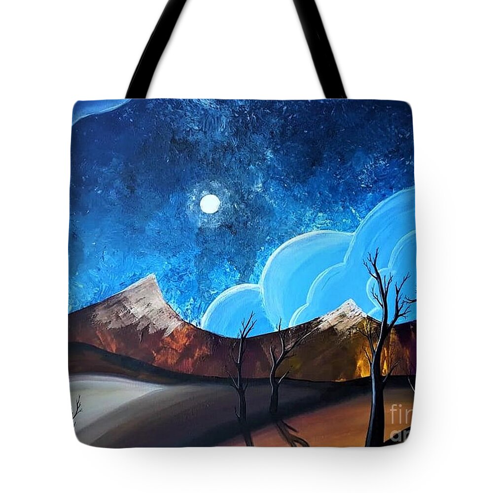 Desolate Tote Bag featuring the painting Desolate by April Reilly