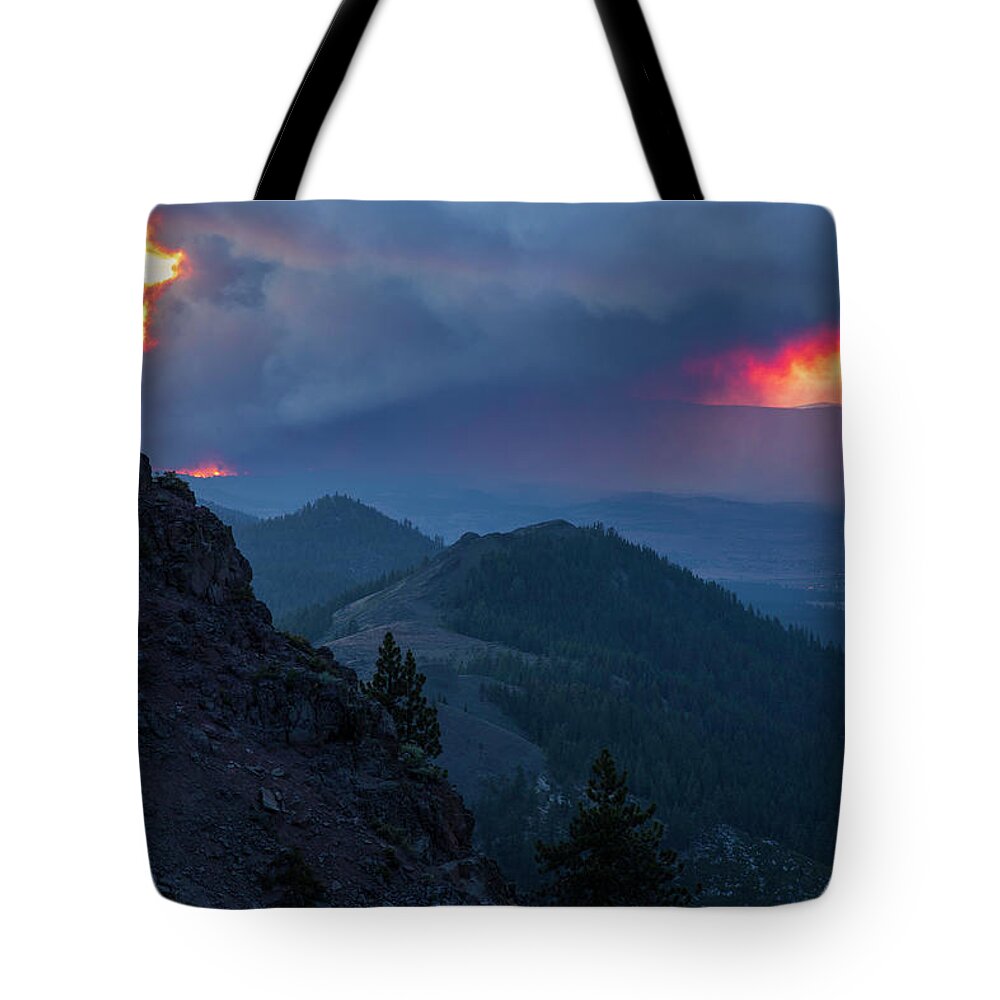 Lake Tote Bag featuring the photograph Destructive Beauty by Mike Lee