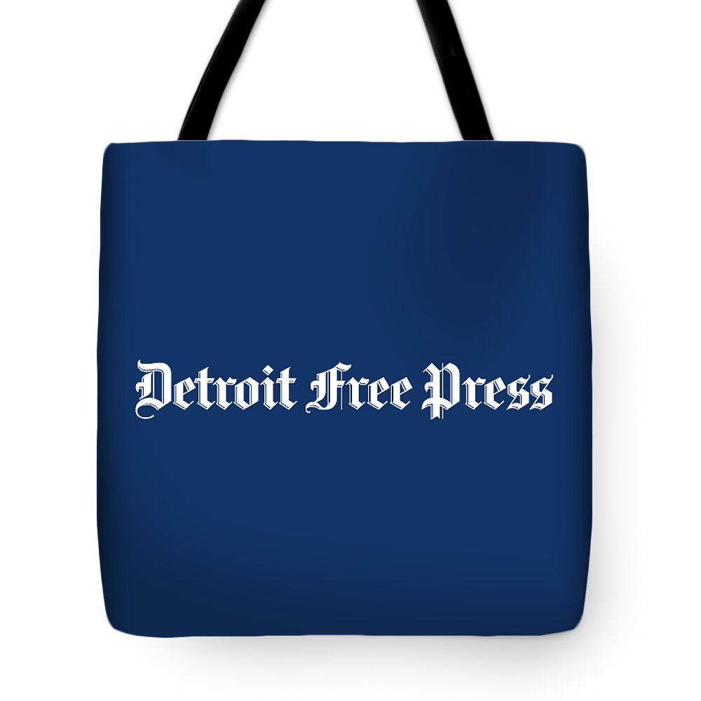 Detroit Free Press White Logo Tote Bag