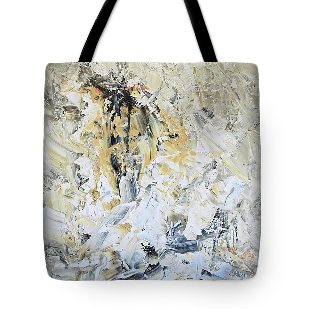 Abstract Tote Bag featuring the painting Developing by Dick Richards