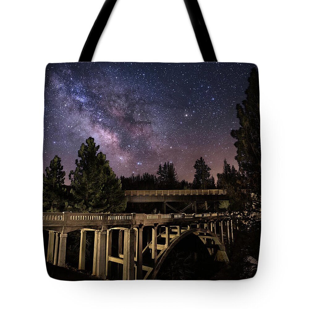 Bridge Tote Bag featuring the photograph Devils Corral Nightscape by Mike Lee