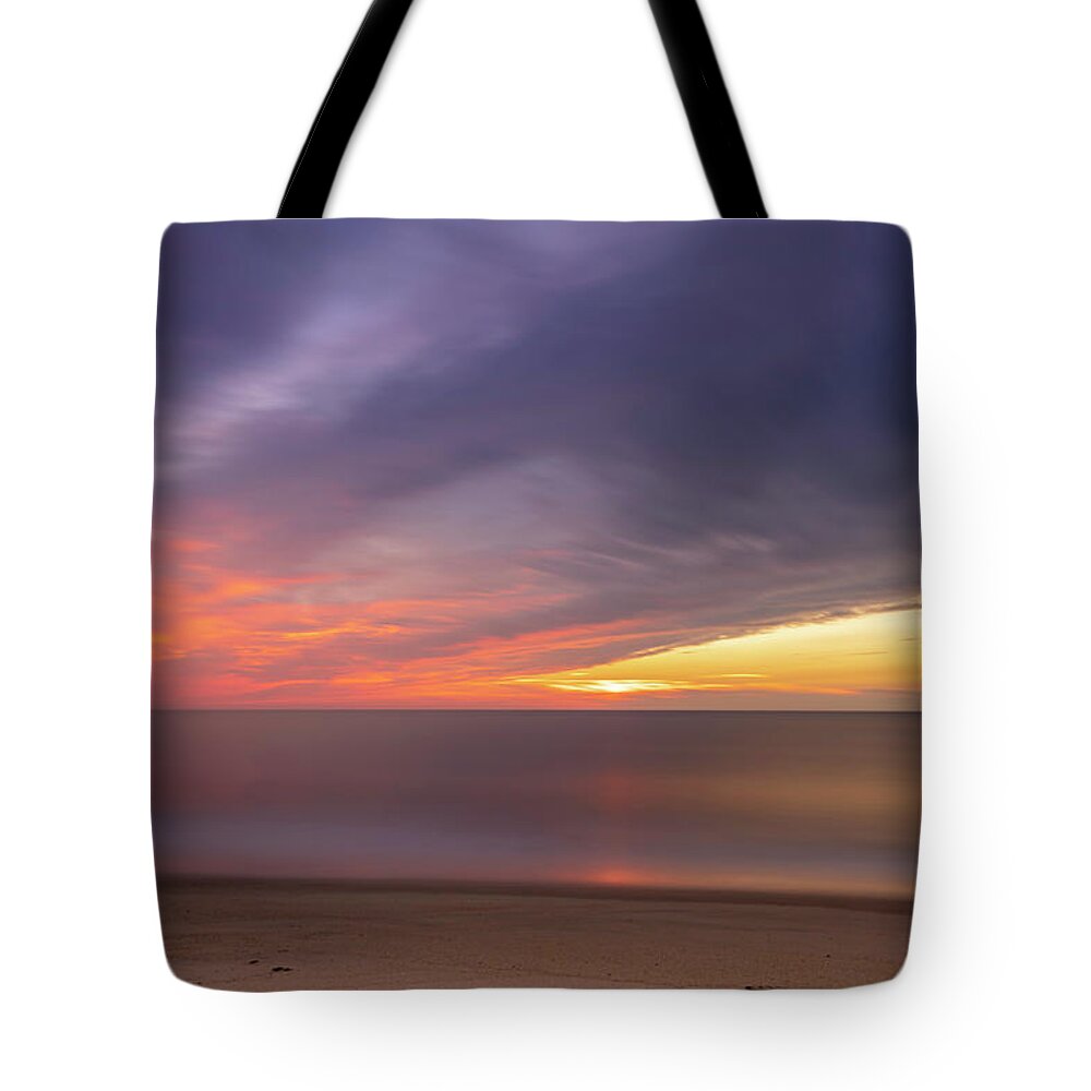 Dewey Beach Tote Bag featuring the photograph Dewey Beach Sunrise Calm Morning by Jason Fink