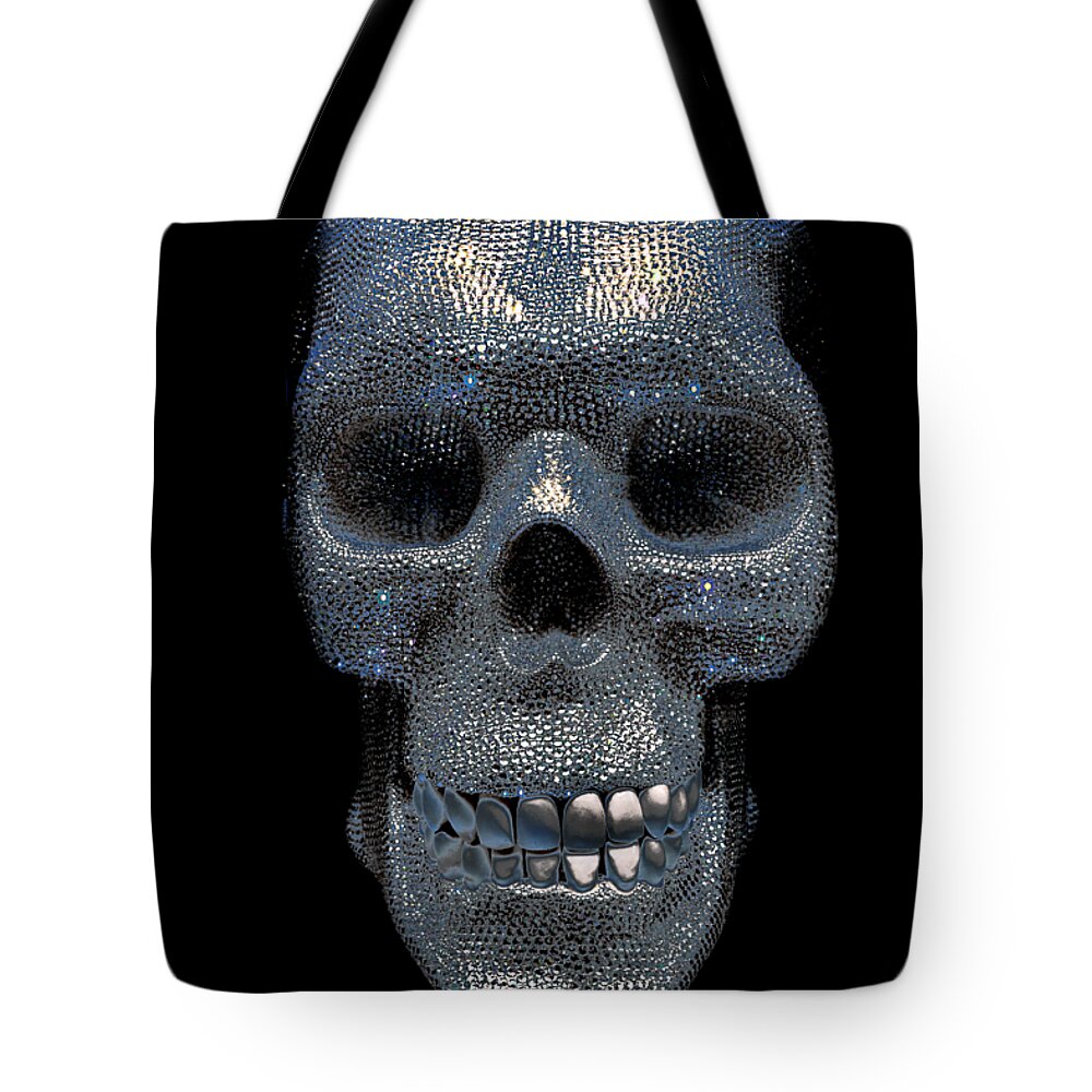 Skull Tote Bag featuring the photograph Diamond Skull by Worldwide Photography