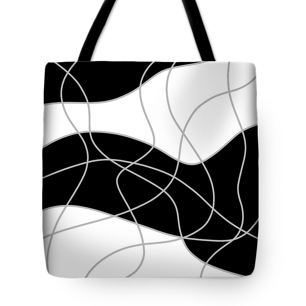 Abstract Tote Bag featuring the digital art Digital Art 141 by Angie Tirado