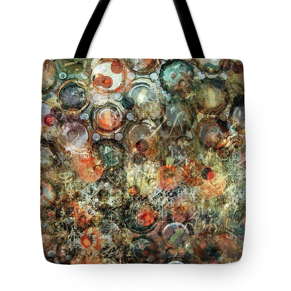 Abstract Tote Bag featuring the digital art Digital Chaos by Sandra Selle Rodriguez