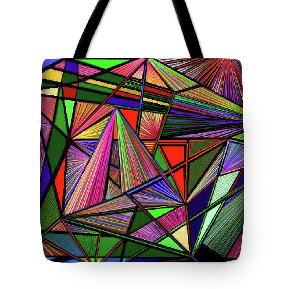 Colors Tote Bag featuring the digital art Digital Design Threads by Loxi Sibley