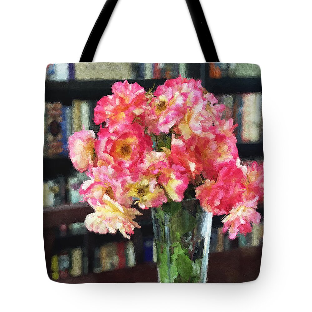 Roses Tote Bag featuring the photograph Disney Rose Bouquet by Brian Watt