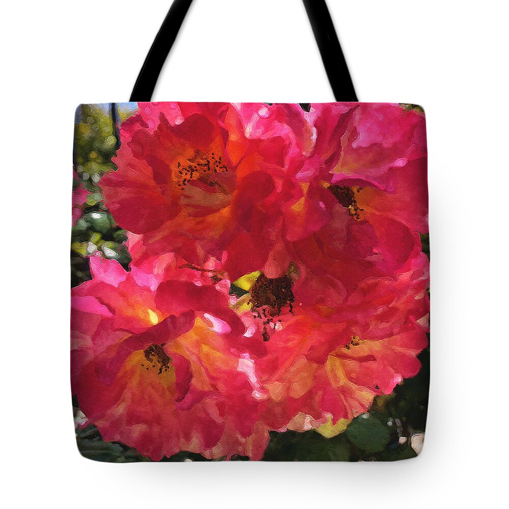 Roses Tote Bag featuring the photograph Disney Roses One by Brian Watt