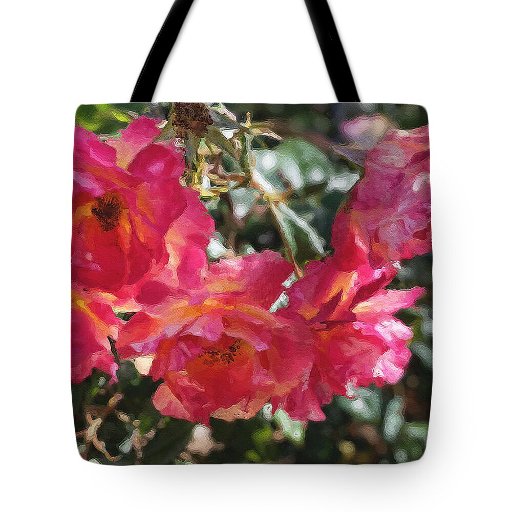 Roses Tote Bag featuring the photograph Disney Roses Three by Brian Watt