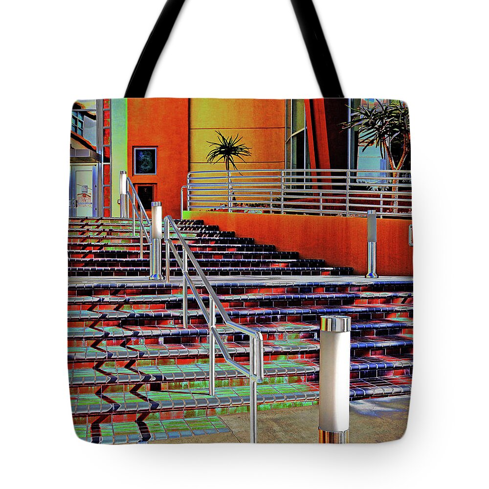 Stairs Tote Bag featuring the photograph Dissolving Stairs by Andrew Lawrence