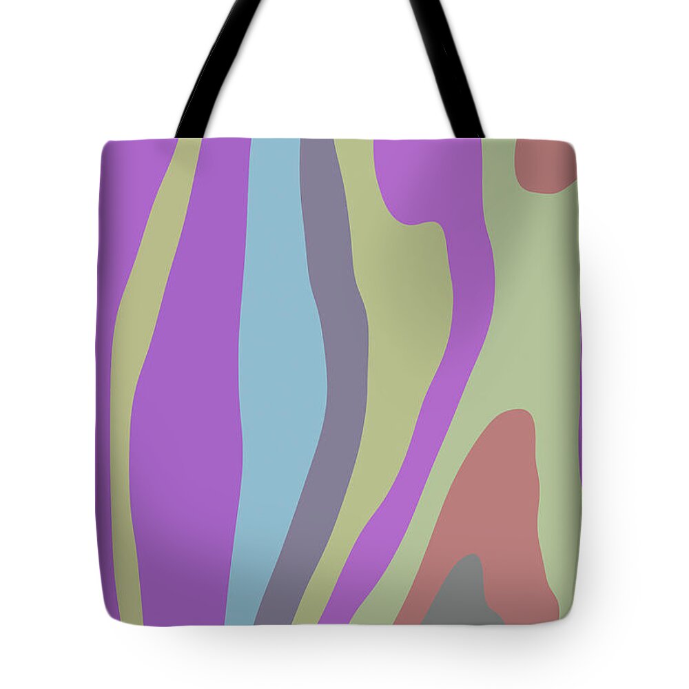 Clayton Tote Bag featuring the digital art Distorted Colours by Clayton Bastiani