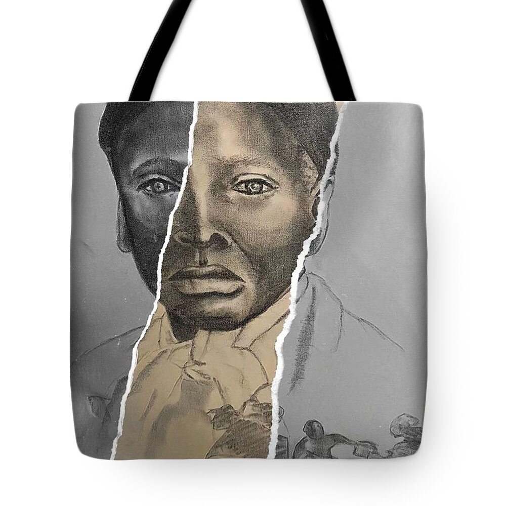  Tote Bag featuring the mixed media Divided by Angie ONeal