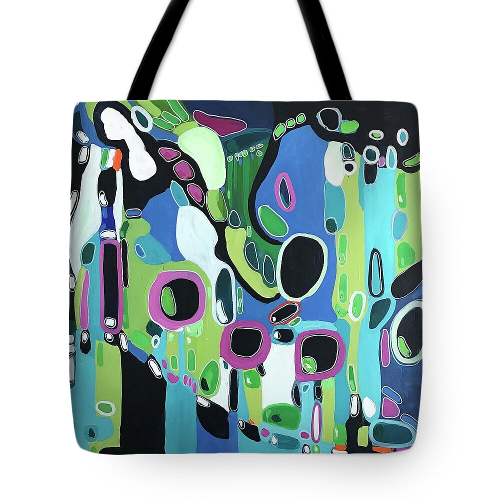 Abstract Art Tote Bag featuring the painting Do You Know by Heather Moffatt