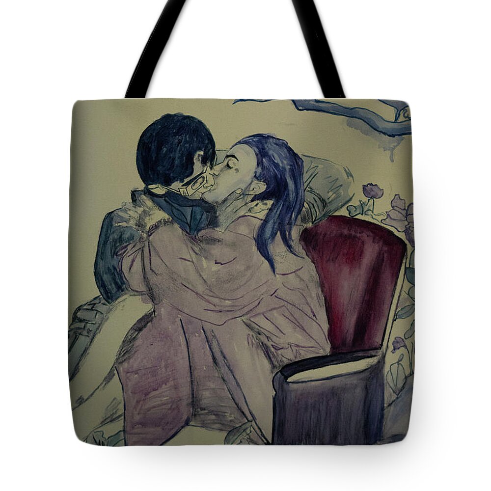 Kiss Tote Bag featuring the painting Do You Remember by Cecilie Rose