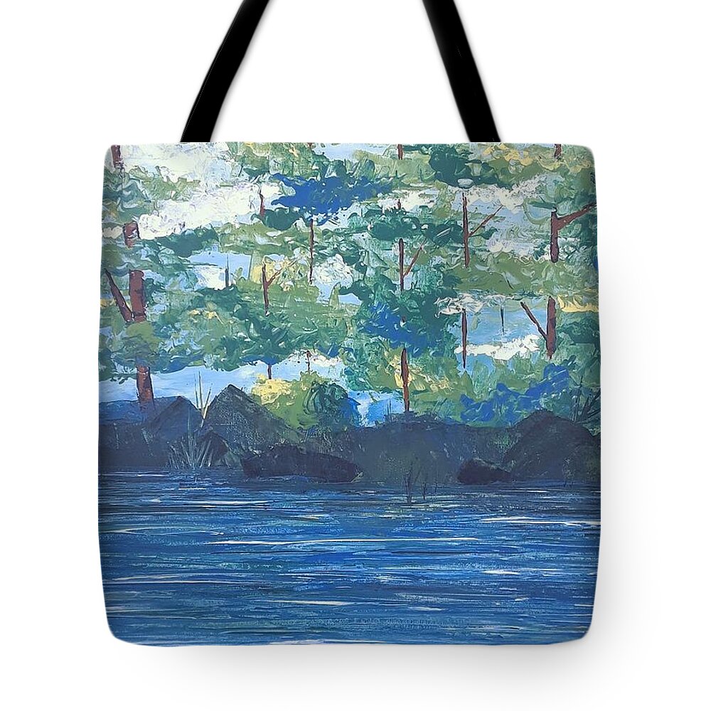 Bright Tote Bag featuring the painting Dog Days by April Reilly